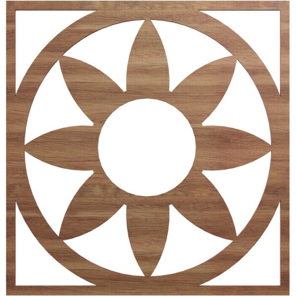 Ekena Millwork Blume Wood Fretwork Pierced Ceiling Medallion, Walnut, 20"OD x 7"ID x 1/4"T CMWP20X20X0250BLWA - main